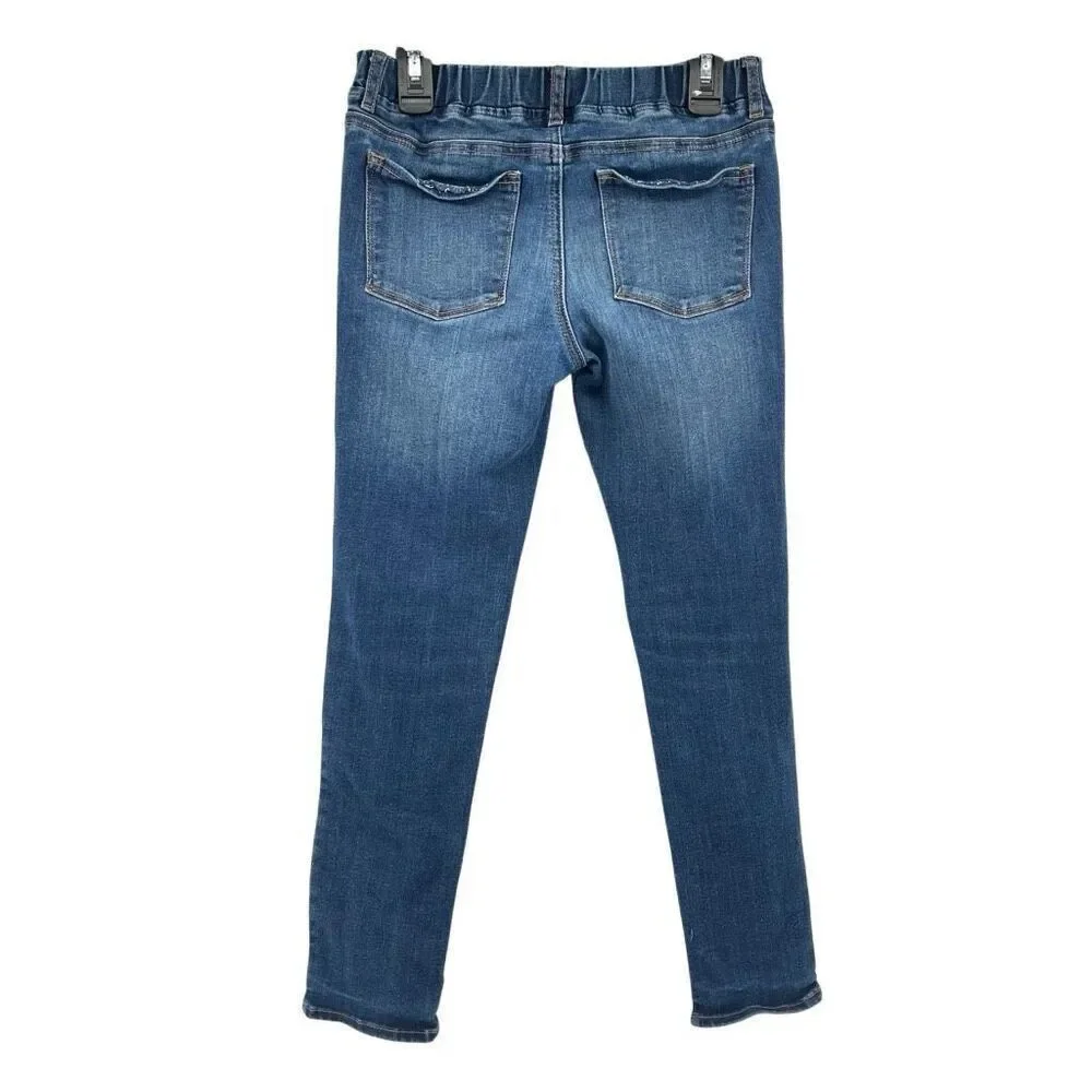 GAP Girls High Stretch Jegging Ankle Jeans Size 12 Embroidered Butterfly Patch